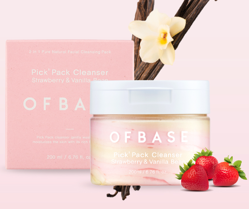 Pick Pack Cleanser Strawberry & Vanilla Bean | Limpiador y mascarilla 2 en 1 OFBASE