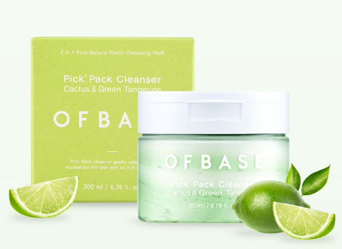 Pick Pack Cleanser Cactus & Green Tangerine | Limpiador y mascarilla 2 en 1 OFBASE